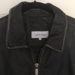 Calvin Klein Leather Bomber